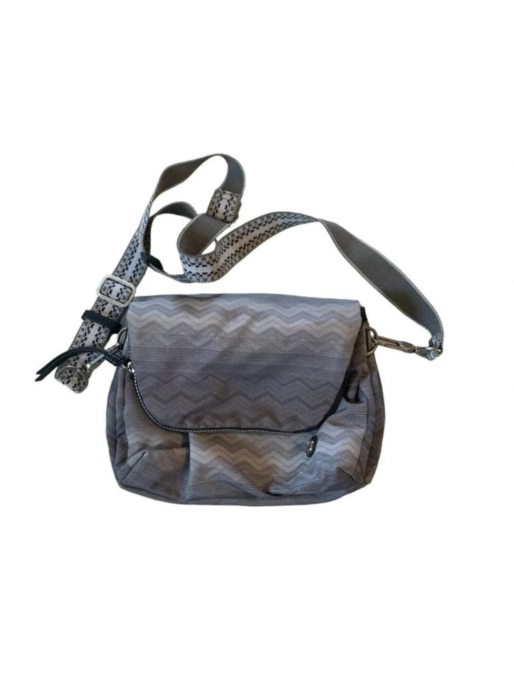 Lululemon Grey Chevron Party Om Crossbody Bag